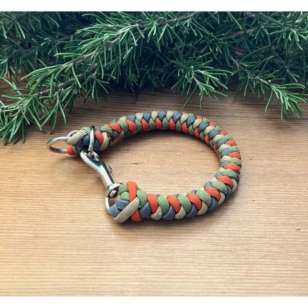 Fits 8 in. Neck Size Round Braid Modified Slip Paracord Dog Collar